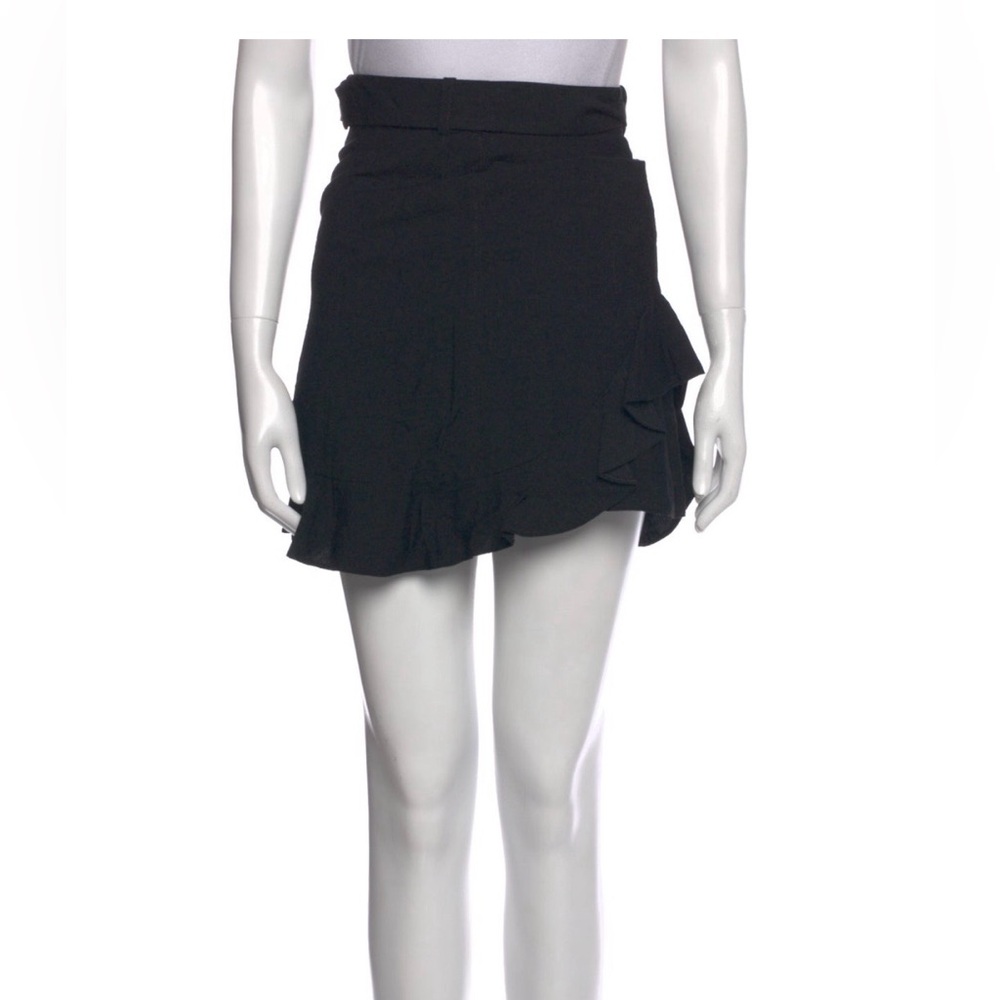 Sandro Black Ruffle Mini Skirt